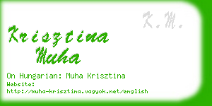 krisztina muha business card